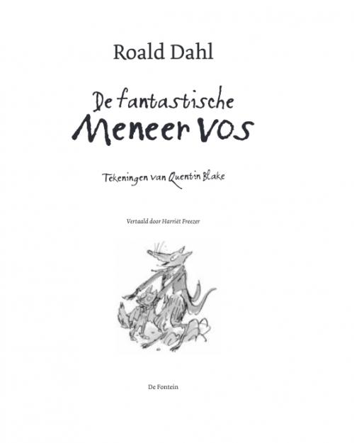 [8 jaar +] Roald Dahl - De fantastische meneer Vos - paperback