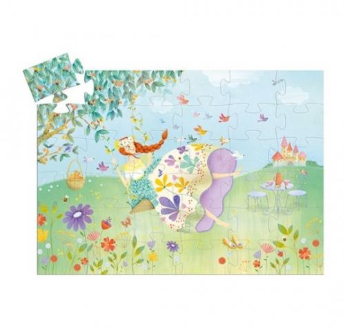 Djeco puzzel [4 jaar +] silhouet Prinses 36 stukjes - 42 x 30 cm