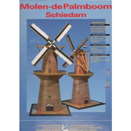 Bouwplaat Molen de Palmboom Schiedam