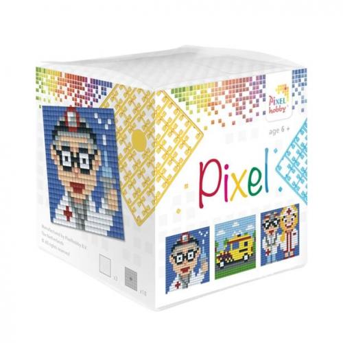 Pixelhobby [6 jaar +] Pixelkubus mosaic set Ziekenhuis - 29010