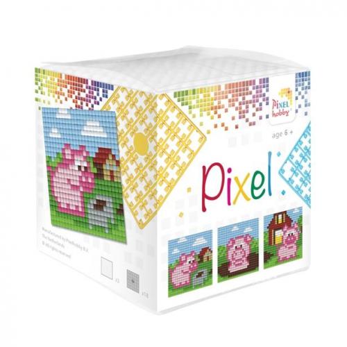 Pixelhobby [6 jaar +] Pixelkubus mosaic set Biggetjes - 29014