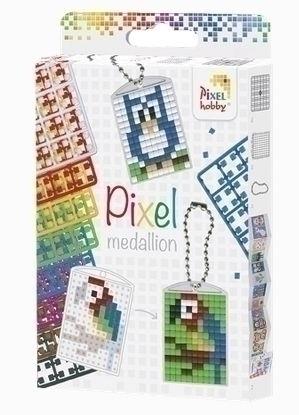 Pixelhobby [6 jaar +] Medaillonset met 2 medaillons, 3 kettinkjes & 8 matjes - 20030