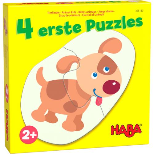 Haba puzzel [2 jaar +] 4 Eerste puzzels Jonge dieren - 306183 - De Haba puzzel winkel