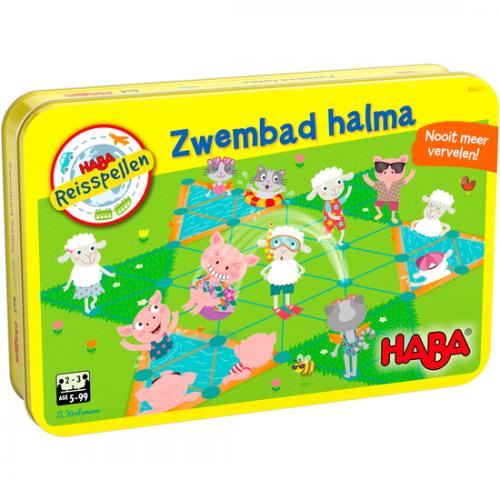 Haba spel [5 jaar +] Magnetisch reisspel Zwembad halma - 306037 - De Haba spellen winkel