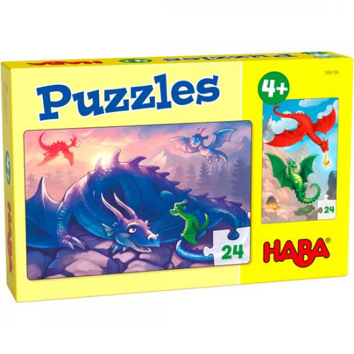 Haba puzzel [4 jaar +]  Draken 2x24 stukjes - 306159 - De Haba puzzel winkel