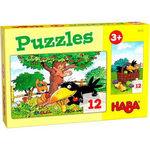 Haba puzzel [3 jaar +]  Boomgaard 2x12 stukjes - 4960 - De Haba puzzel winkel