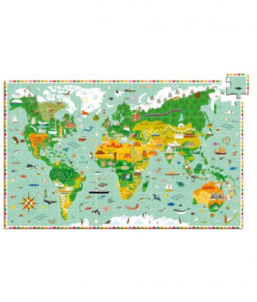 Djeco observatie puzzel  Reis rond de wereld - 200 stukjes